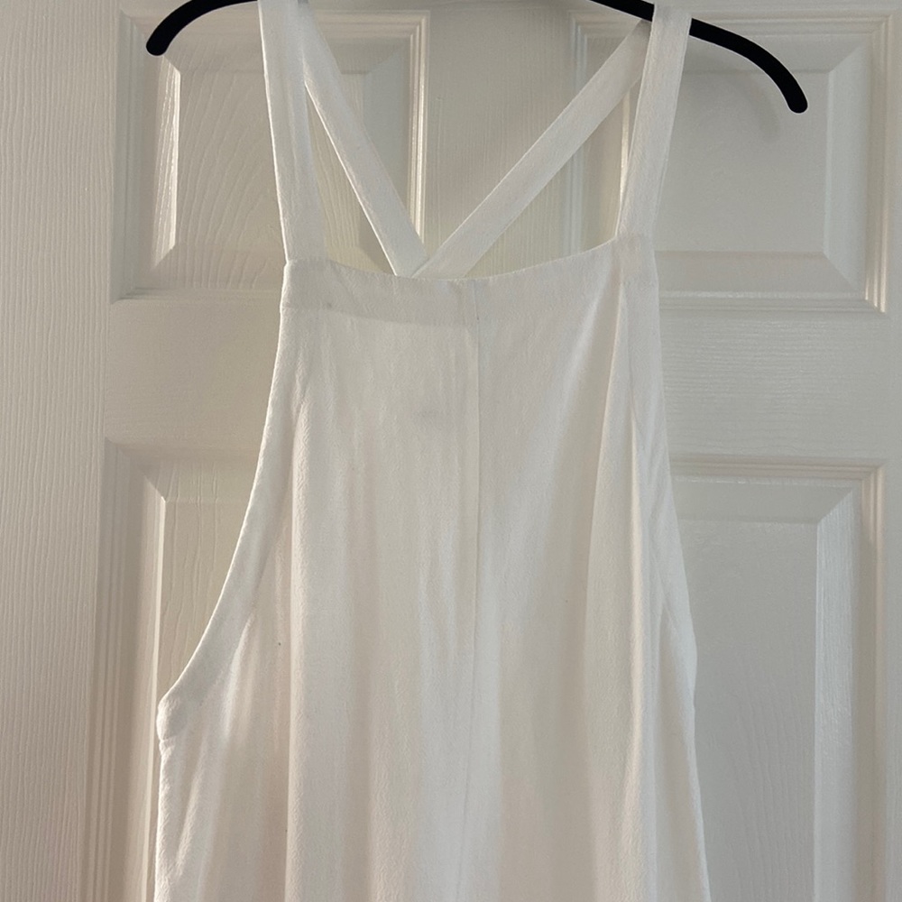 White Overall Beach Cover Up